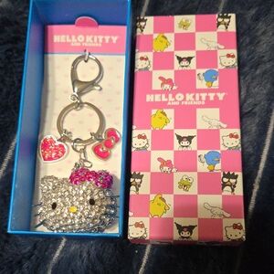 Hello Kitty Silver and Pink Keychain with Gift Box